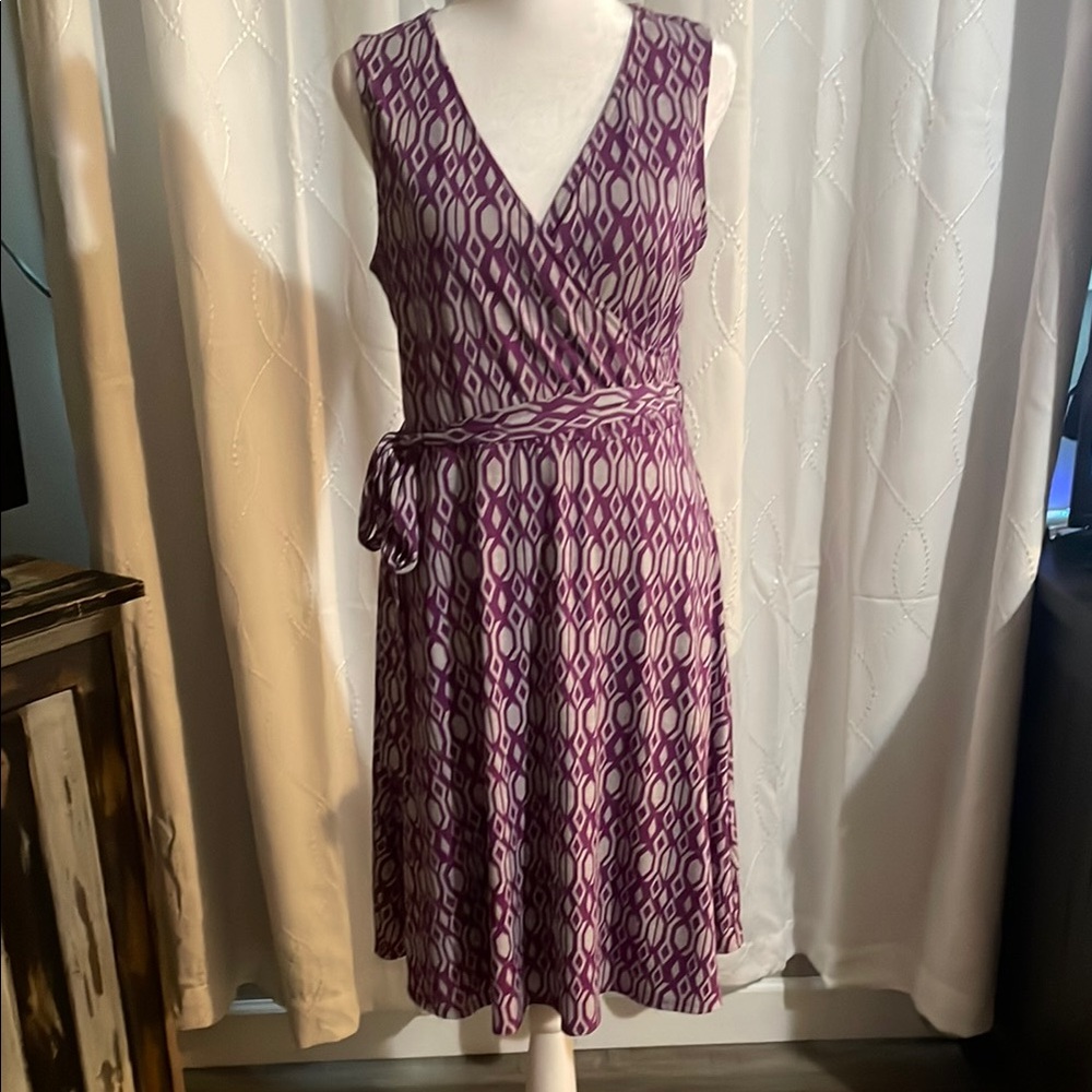 41 Hawthorn Purple Geometric Midi Dress